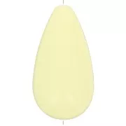 26x14mm Pear opaque resin bead - Pale yellow x1