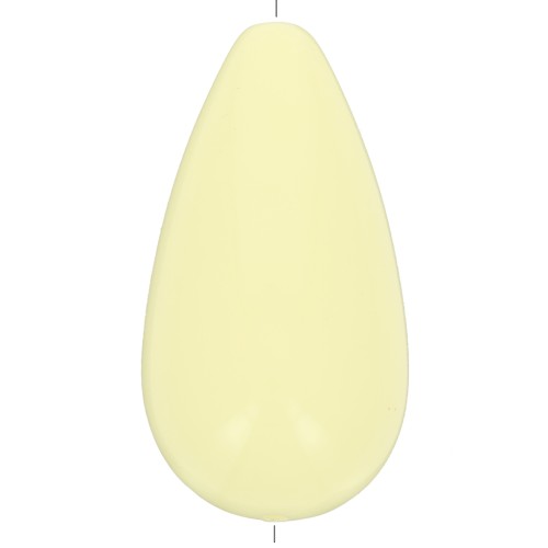 26x14mm Pear opaque resin bead - Pale yellow x1