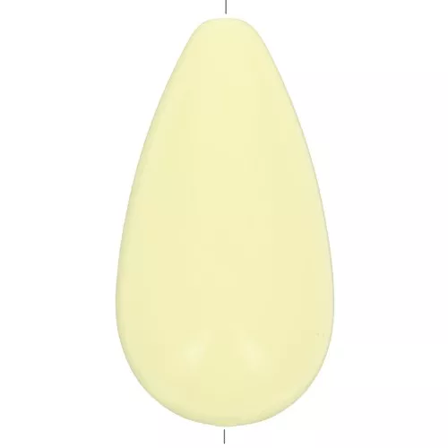 26x14mm Pear opaque resin bead - Pale yellow x1