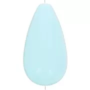 26x14mm Pear opaque resin bead - Pastel blue x1
