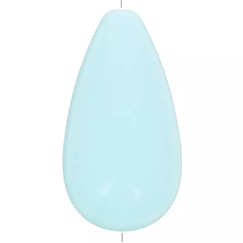 26x14mm Pear opaque resin bead - Pastel blue x1