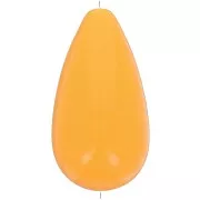 26x14mm Pear opaque resin bead - Mandarin x1
