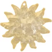 31mm Hammered sun pendant - Fine Gold Plated x1