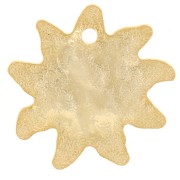 16mm Hammered sun charm - Fine Gold Plated x1|raw }}