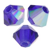 3mm Beads Preciosa - Rondelle Bead - Cobalt Blue AB x30