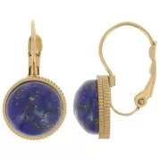 22mm 316L stainless steel leverback earrings for 10mm cabochon - Gold x2