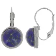 22mm 316L stainless steel leverback earrings for 10mm cabochon x2