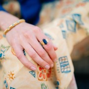 Stainless steel 316L Ethnic ring - dyed Lapis Lazuli S.52-58 - Gold x1