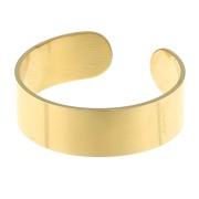 6mm Stainless steel 316L Wide adjustable ring - Gold x1|raw }}