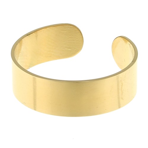 6mm Stainless steel 316L Wide adjustable ring - Gold x1