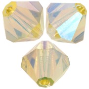 4mm Preciosa - Rondelle Bead - Acid Yellow AB 2X x30|raw }}