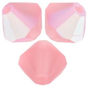 4mm Preciosa - Rondelle Bead - Rose Peach AB Matt x30