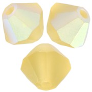 5mm Preciosa Bicone Beads - Rondelle Bead - Acid Yellow AB Matt x12|raw }}