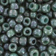 Toho Seed beads 11/0 TO11R1207 - Marbled Opaque Turquoise/Blue x8g|raw }}