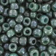 Toho Seed beads 11/0 TO11R1207 - Marbled Opaque Turquoise/Blue x8g