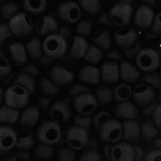 Toho Seed beads 11/0 TO11R49F - Opaque Frosted Jet x8g|raw }}