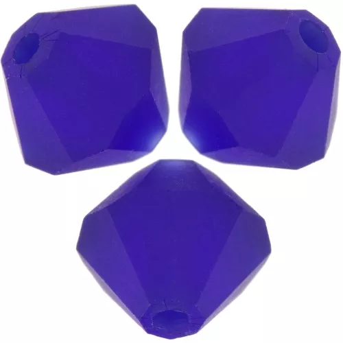 5mm Preciosa Bicone Beads - Rondelle Bead - Cobalt Blue Matt x12