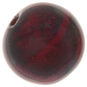 10mm Round Murano bead - Ruby and silver leaf x1|raw }}
