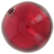 8mm Round Murano bead - Rubino and gold leaf x1|raw }}