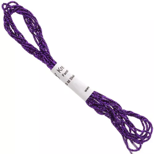 1.7mm Metallic thread - Facets Kreinik - for embroidery - Amethyst (026) x2.5m