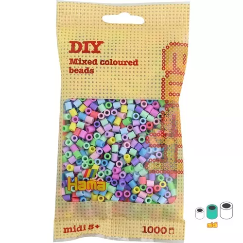 Assortment of Hama Multi beads Pastel (n°50) x1000