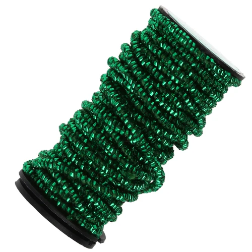 1.7mm Metallic thread - Facets Kreinik - for embroidery - Emerald (009) x2.5m