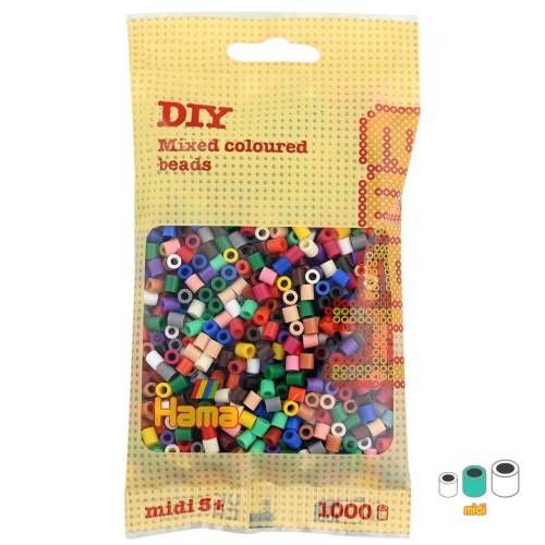 Assortment of Hama Multi beads Natural x1000