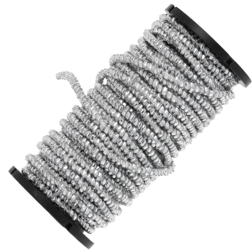 1.7mm Metallic thread - Facets Kreinik - for embroidery - Silver (001) x2.5m
