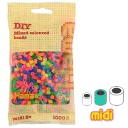 Assortment of Hama Multi beads Fluorescent (n°51) x1000|raw }}
