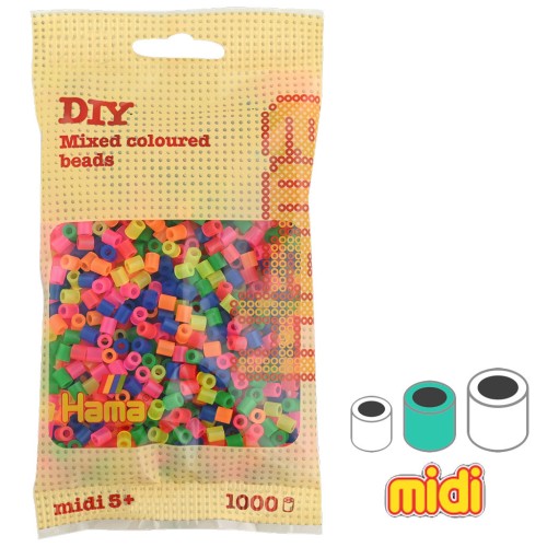 Assortment of Hama Multi beads Fluorescent (n°51) x1000