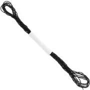 0.9mm Metallic thread Small Facets Kreinik for embroidery - Black (005) x2.5m