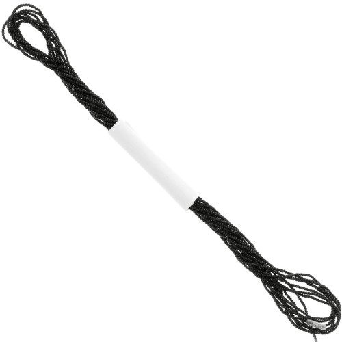 0.9mm Metallic thread Small Facets Kreinik for embroidery - Black (005) x2.5m