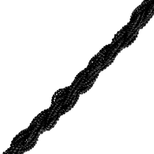 0.9mm Metallic thread Small Facets Kreinik for embroidery - Black (005) x2.5m