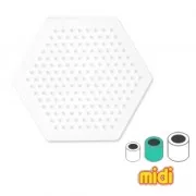 Hexagonale pegboard 12,5x11,5  cm for Hama beads Midi  x1