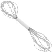 1.3mm Metallic thread Small Facets Kreinik for embroidery - Silver (001) x2.5m|raw }}