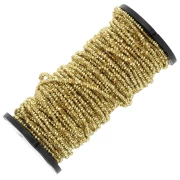 1.3mm Metallic thread Small Facets Kreinik for embroidery - Gold (002) x2.5m