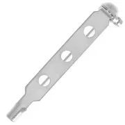 33mm Brooch base - silver tone x1