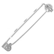 33mm Brooch base - silver tone x1