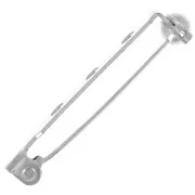 33mm Brooch base - silver tone x1