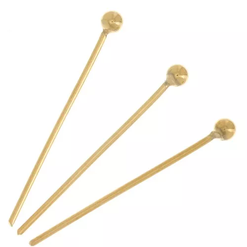 20x0.6mm 304L stainless steel Ball pins - Gold x100