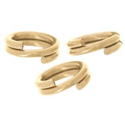 5x0.7mm 304L stainless steel Double rings - Gold x10