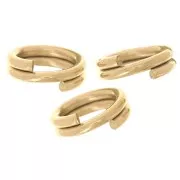 5x0.7mm 304L stainless steel Double rings - Gold x10