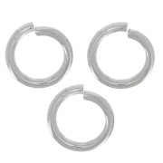 5x0.9mm Round jumprings open - Silver tone x25|raw }}