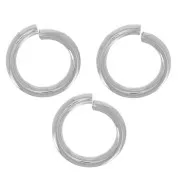5x0.9mm Round jumprings open - Silver tone x25