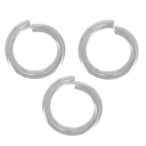 5x0.9mm Round jumprings open - Silver tone x25