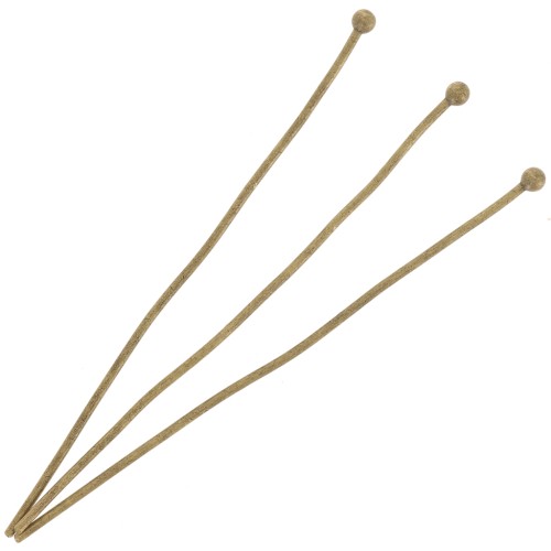 51x0.8mm Ball pins Bronze Tone x25