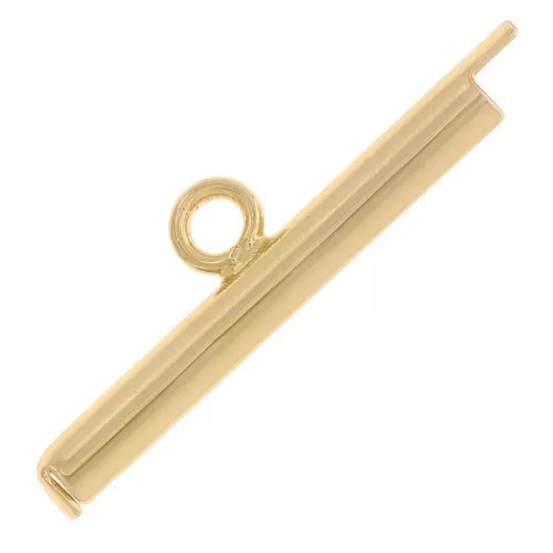 Miyuki weaving 20mm slide end tube - Gold Tone x1