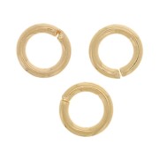 4x0.7mm Open jump rings - Gold Tone x50