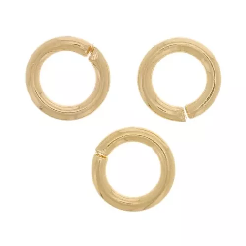4x0.7mm Open jump rings - Gold Tone x50