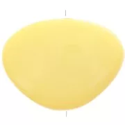 20x27mm Flat irregular bead in resin - Pale yellow x1